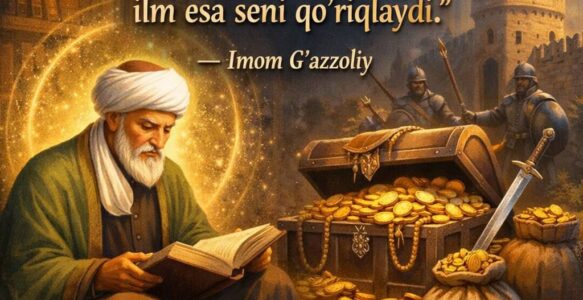 “Ilm boylikdan afzal: boylikni sen qo‘riqlaysan, ilm esa seni qo‘riqlaydi.”             — Imom G‘azzoliy